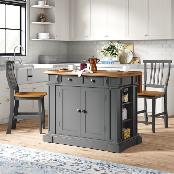 Wayfair kitchen island with wine online rack